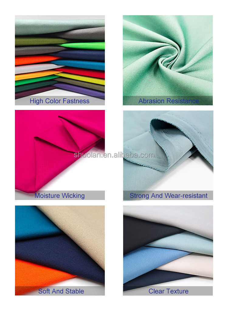 Factory Outlet Wholesale Good Price Waterproof Anti-wrinkle Clear Texture Uniform Workwear CVC Cotton Polyester Fabric