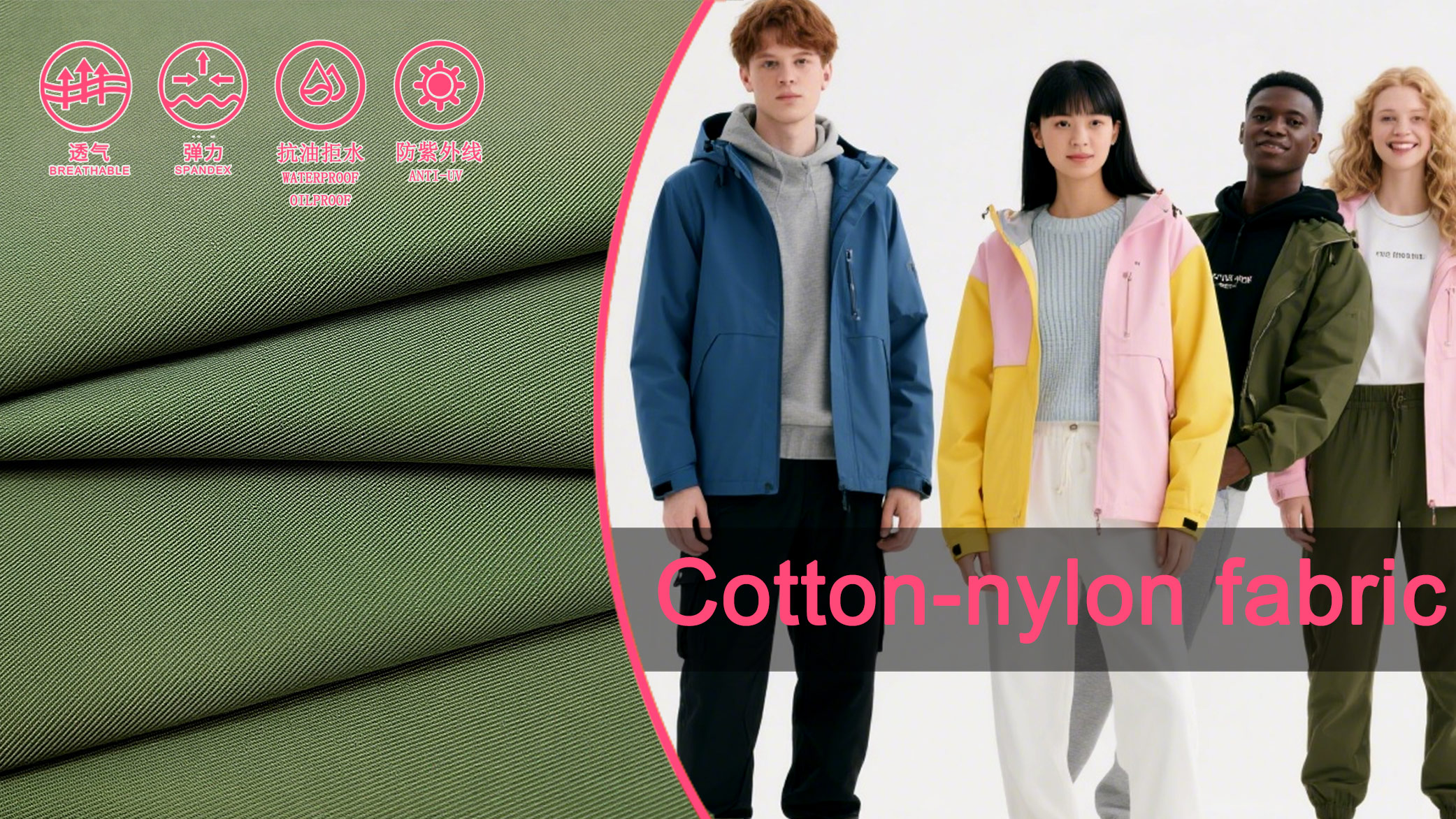 High Quality Plaid Outdoor Jackets Trousers Hats Cotton Nylon Fabric