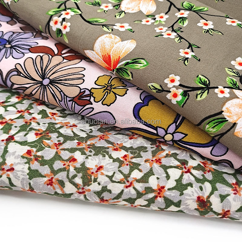Cheap Price Dress Rayon Fabric Custom Digital Printed Floral Normal Print 100% Rayon Viscose Fabric