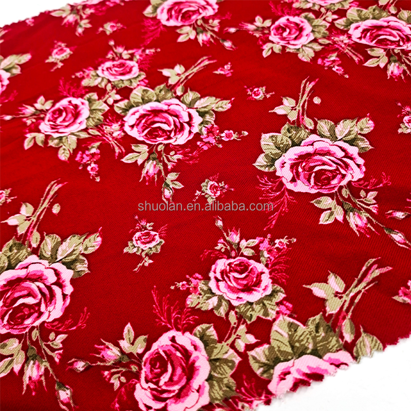 Cheap Price Dress Rayon Fabric Custom Digital Printed Floral Normal Print 100% Rayon Viscose Fabric