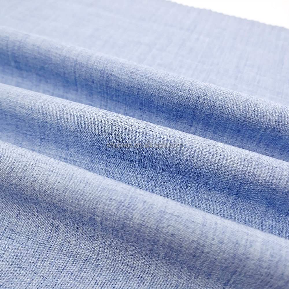 Factory Outlet High Quality Solid Texture Breathable Soft Men Women's Suit Uniforms TR Polyester Rayon Viscose Fabric