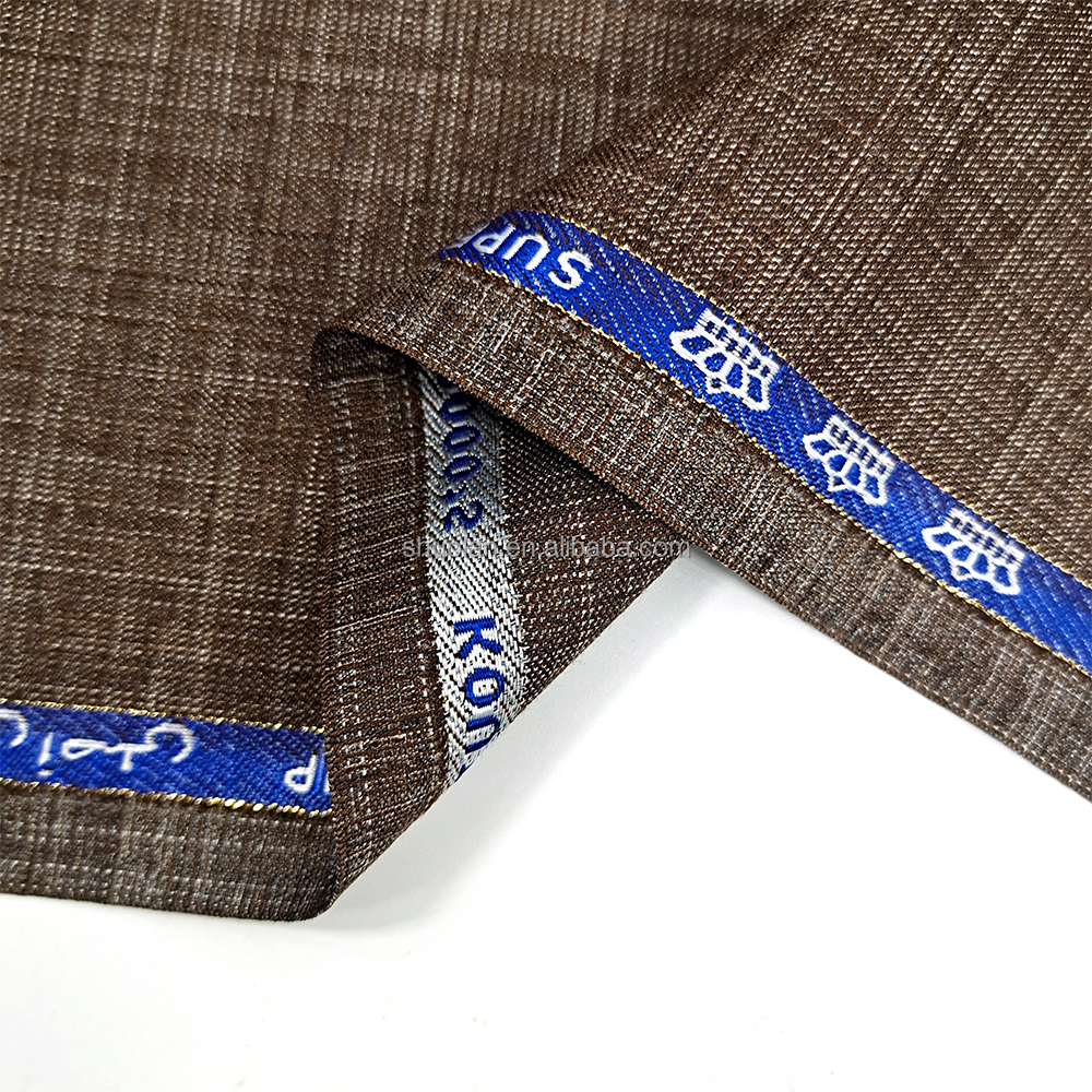 Wholesale English Selvage TR Suiting Fabric Competitive Price Viscose Polyester Satin for Boys Garments Twill Style