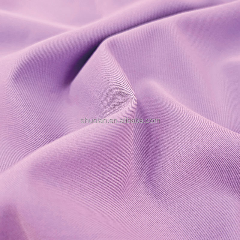 Polyester Viscose Spandex Fabric 2 4 Way Stretch Uniform Suiting Twill Fabric Medical Scrubs Fabric
