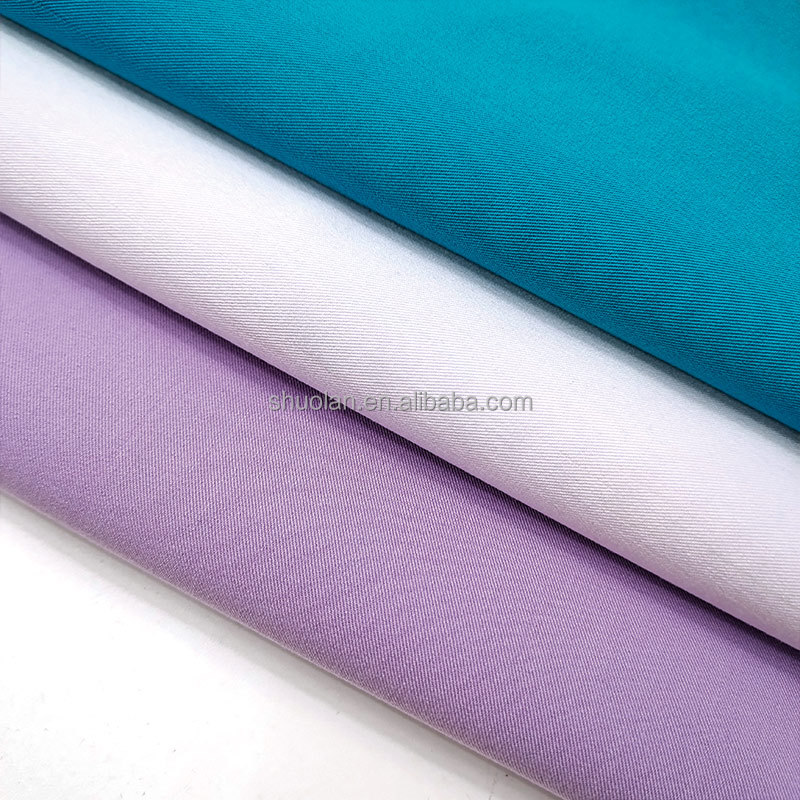 Polyester Viscose Spandex Fabric 2 4 Way Stretch Uniform Suiting Twill Fabric Medical Scrubs Fabric