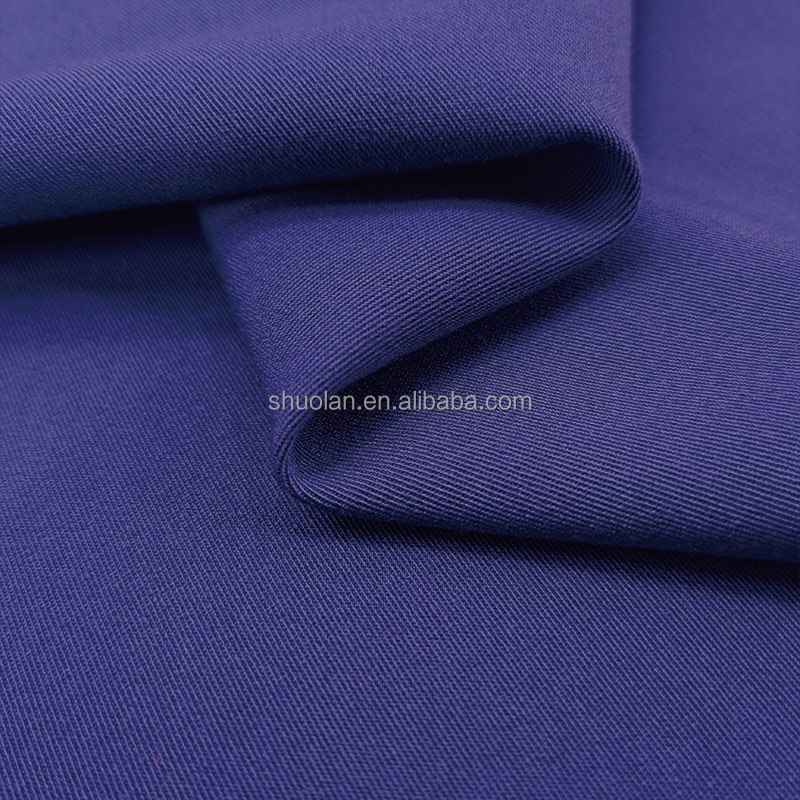 Hot Selling Twill Woven Recycle TR Crepe Elasticity Suit Suiting Fabric Materials With Medical Clothes Fabric