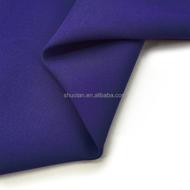 Hot Selling Twill Woven Recycle TR Crepe Elasticity Suit Suiting Fabric Materials With Medical Clothes Fabric