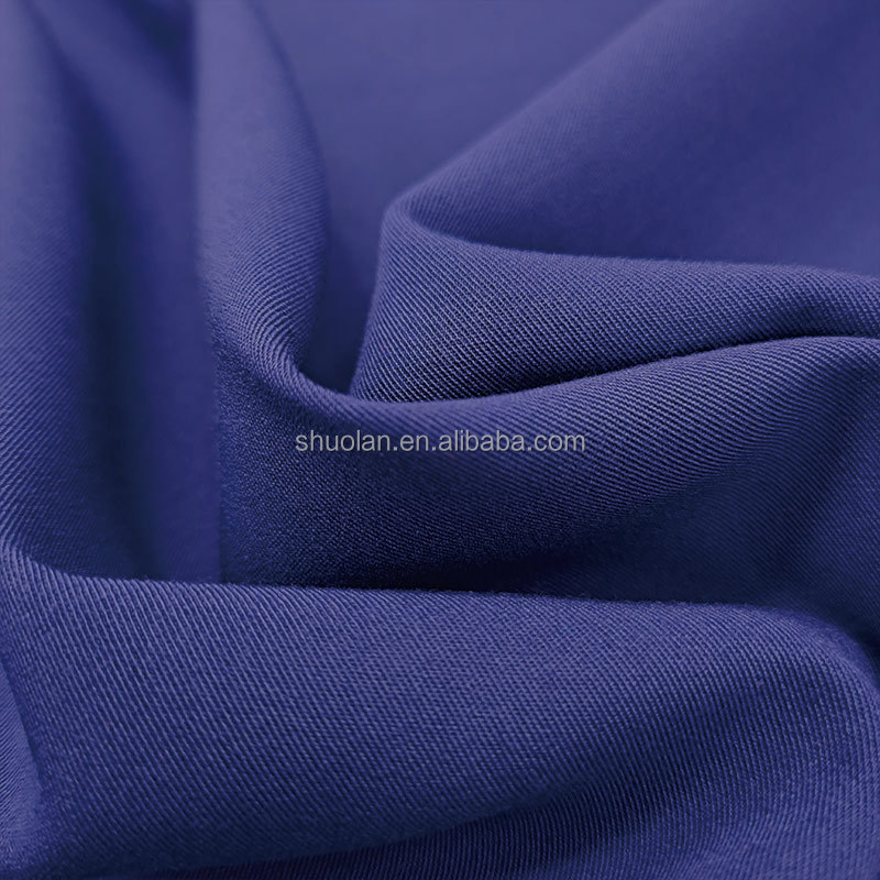 Hot Selling Twill Woven Recycle TR Crepe Elasticity Suit Suiting Fabric Materials With Medical Clothes Fabric