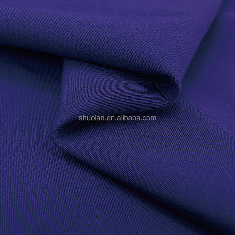 Hot Selling Twill Woven Recycle TR Crepe Elasticity Suit Suiting Fabric Materials With Medical Clothes Fabric