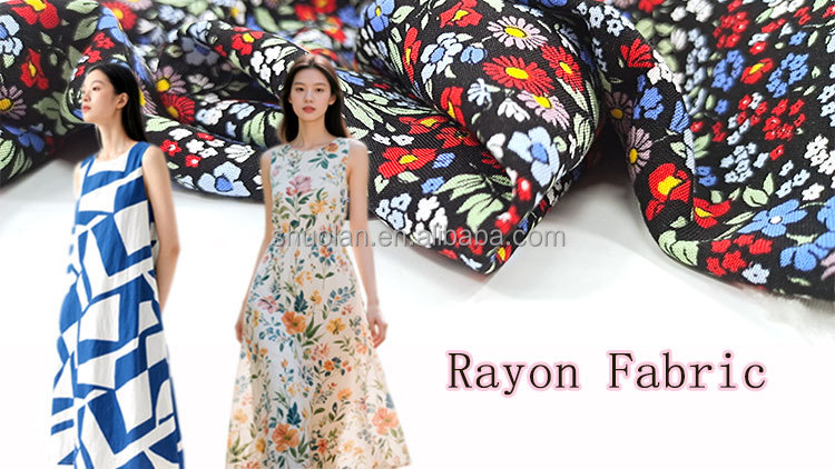 Hot Sale Female Woven Custom Rayon Stripes Design Jacquard Viscose Fabric
