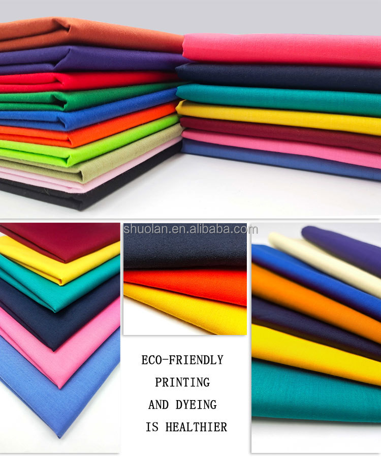 Hot Sale Clothing Fabric for Lining and Shirt Plain Twill Bleached Dyed 100% Polyester Fabric