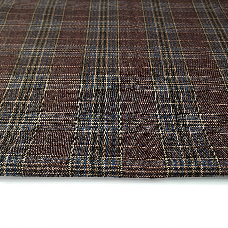 Wholesale Plain Dyed Viscose Polyester Fabric Men's Suiting Polyester Rayon TR Suiting Fabric