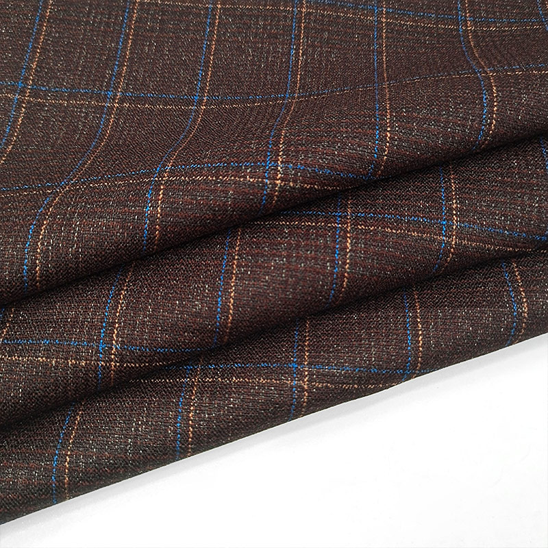 Wholesale Plain Dyed Viscose Polyester Fabric Men's Suiting Polyester Rayon TR Suiting Fabric