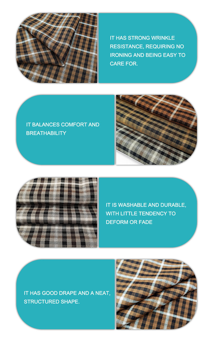 Wholesale TR Twill Fabric Anti Wrinkle Lining Uniform Blend Twill Polyester Rayon Suiting TR Fabrics for Clothing