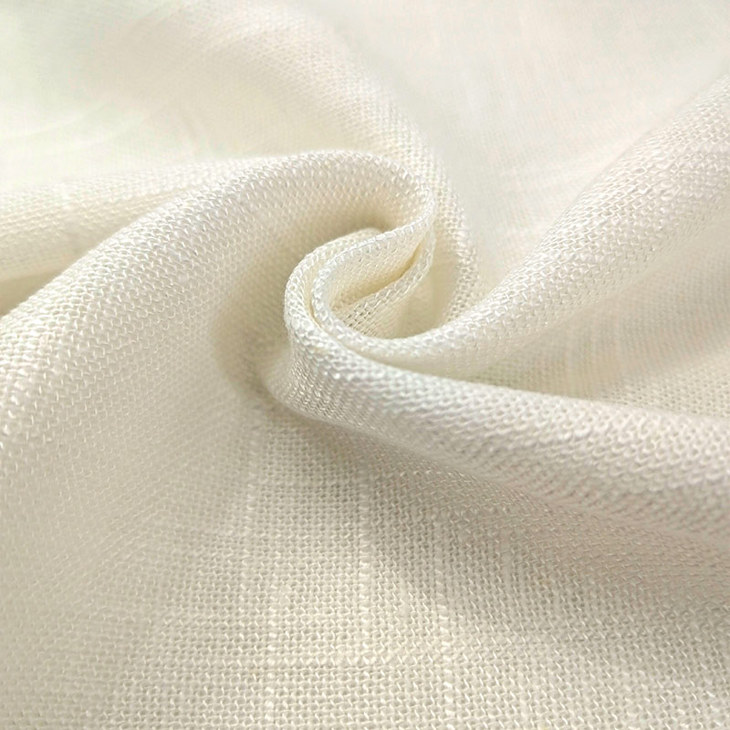Plain Solid Color Breathable Pure Linen Flax Woven Organic Viscose Rayon Linen Fabric for Clothing