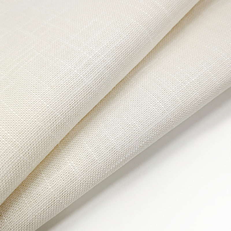 Plain Solid Color Breathable Pure Linen Flax Woven Organic Viscose Rayon Linen Fabric for Clothing