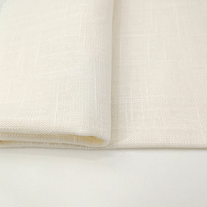 Plain Solid Color Breathable Pure Linen Flax Woven Organic Viscose Rayon Linen Fabric for Clothing