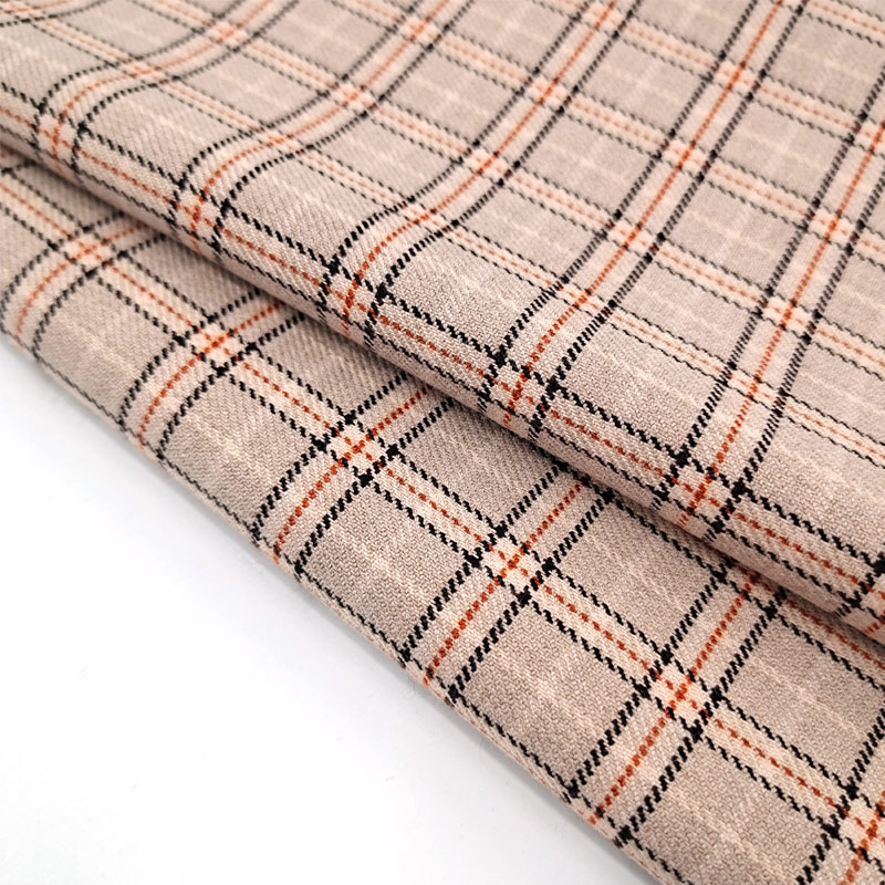 Spandex Polyester Viscose Fabric Embroideries Recycled Blended Woven Stretch Stripe Fabric