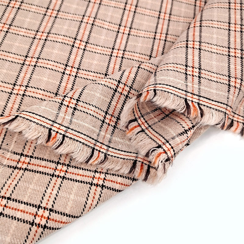 Spandex Polyester Viscose Fabric Embroideries Recycled Blended Woven Stretch Stripe Fabric