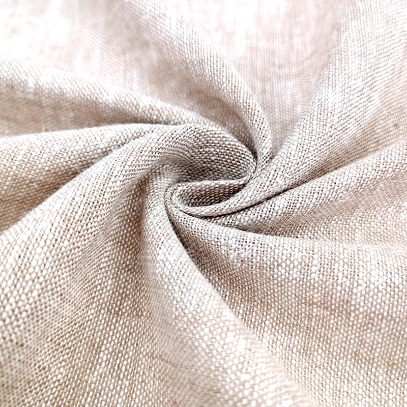 Factory Direct 100% Organic Linen Fabric High Quality Woven Plain Natural Linen for Clothing-for Girls Shirts Dresses Wholesale