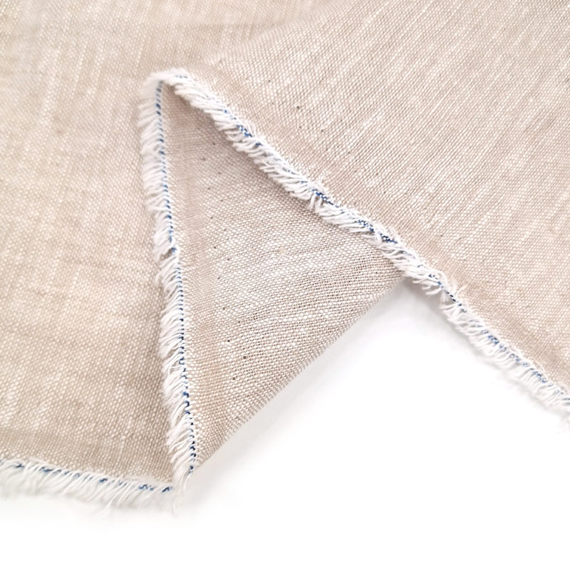 Factory Direct 100% Organic Linen Fabric High Quality Woven Plain Natural Linen for Clothing-for Girls Shirts Dresses Wholesale