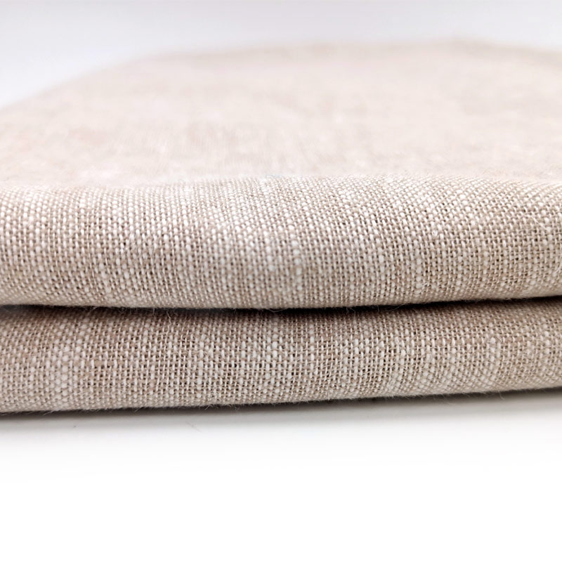 Factory Direct 100% Organic Linen Fabric High Quality Woven Plain Natural Linen for Clothing-for Girls Shirts Dresses Wholesale