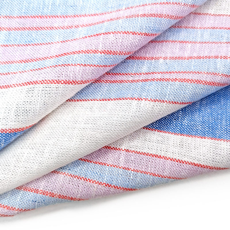 Blackout Fabric for Dresses Blouses Organic Eco-Friendly Dyed Patterns for Curtains Sofas 100%Linen Fabric