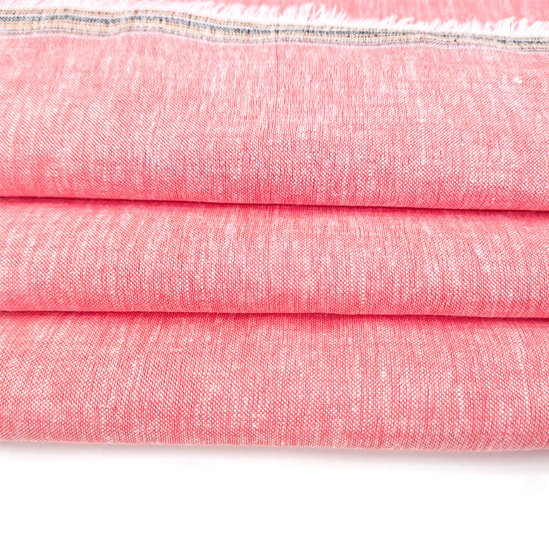 Linen Pure Natural Fabric Oeko-Tex Certificate Plain Dyed Solid Color for Clothes