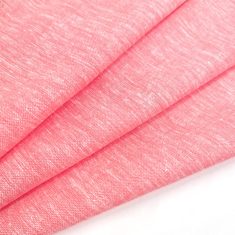 Linen Pure Natural Fabric Oeko-Tex Certificate Plain Dyed Solid Color for Clothes