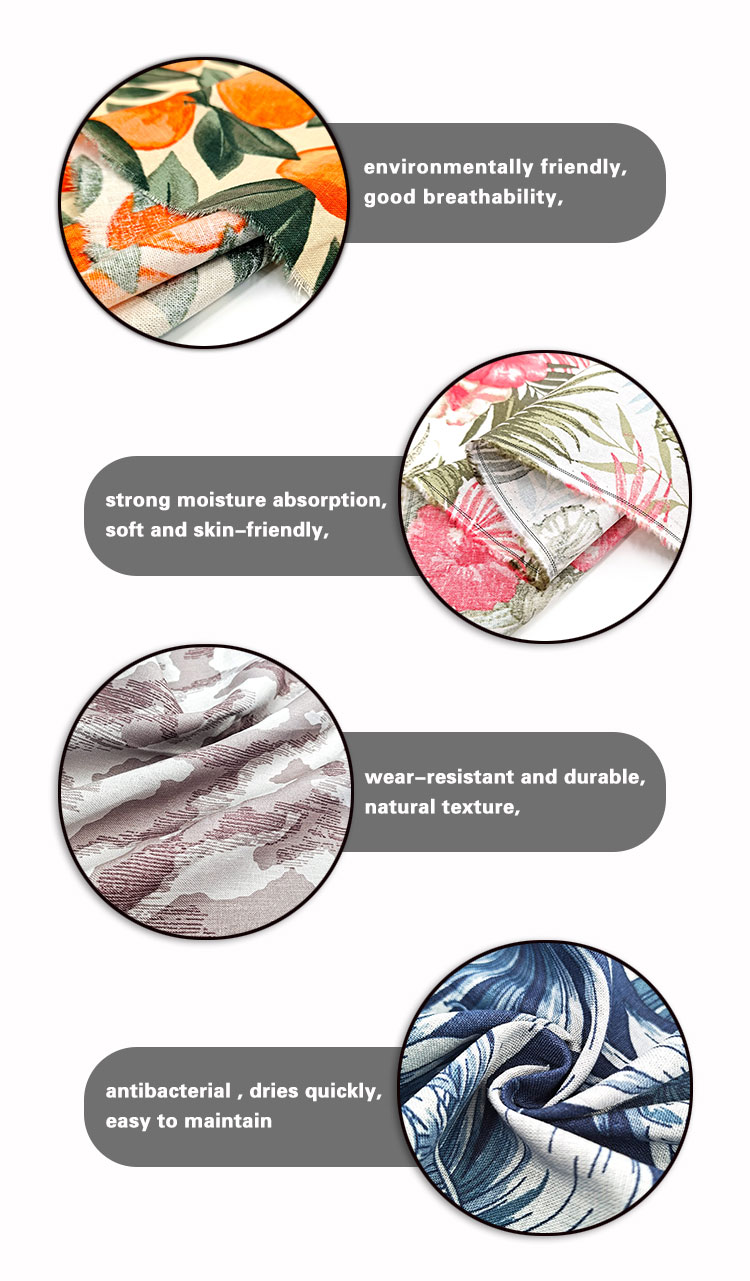 Yarn Dyed Fabric With Lightweight Soft Handfeeling Breathable Linen Viscose Fabrics