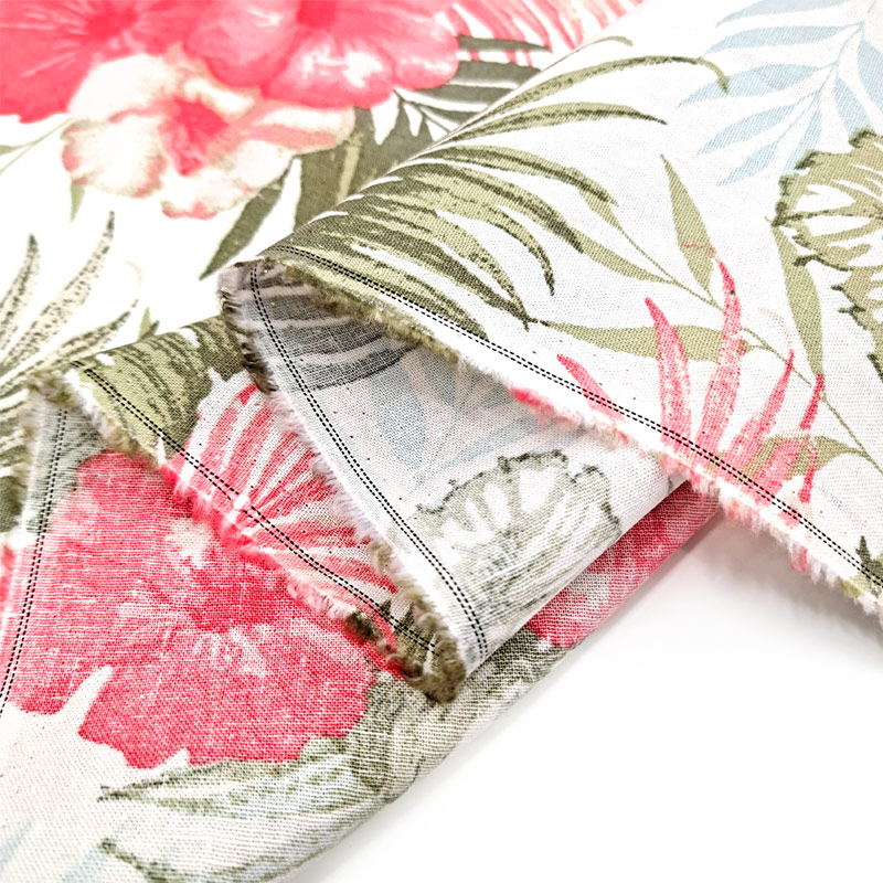 Good Price Soft Linen Cotton Striped Linen Dress Material Clothing Printed Linen Cotton Fabric