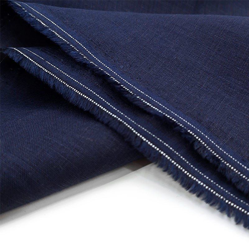 Natural European 100% Flax Linen Fabric Woven Plain Dyed Linen Material for Shirt Dress Garment