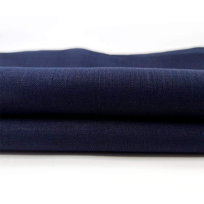 Natural European 100% Flax Linen Fabric Woven Plain Dyed Linen Material for Shirt Dress Garment