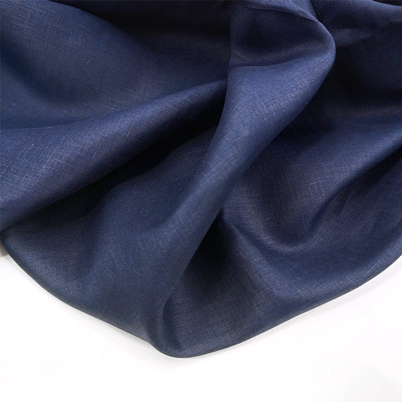 Natural European 100% Flax Linen Fabric Woven Plain Dyed Linen Material for Shirt Dress Garment