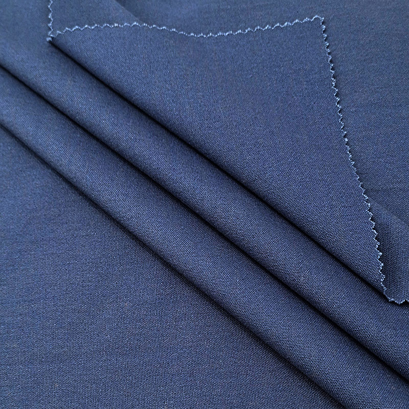 Casual Breathable Stock Plain Dyed Stretch Spandex Blend Linen Viscose Fabric for Dress