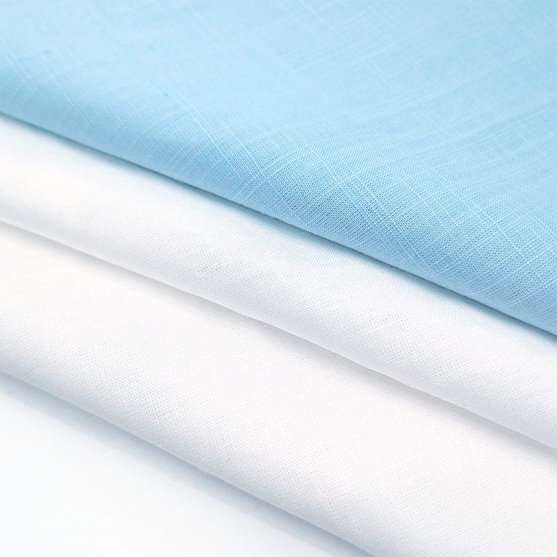 Yarn Dyed Fabric With Lightweight Soft Handfeeling Breathable Linen Viscose Fabrics