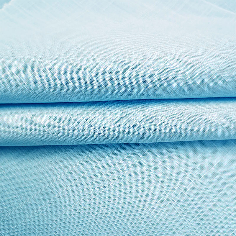 Yarn Dyed Fabric With Lightweight Soft Handfeeling Breathable Linen Viscose Fabrics