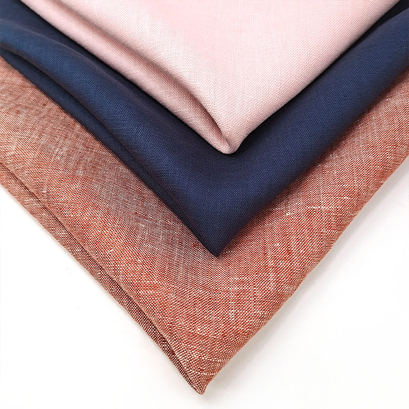 Wholesale Factory High Quality Plain Natural 100% Organic Linen Fabric for Clothing 100% Linen