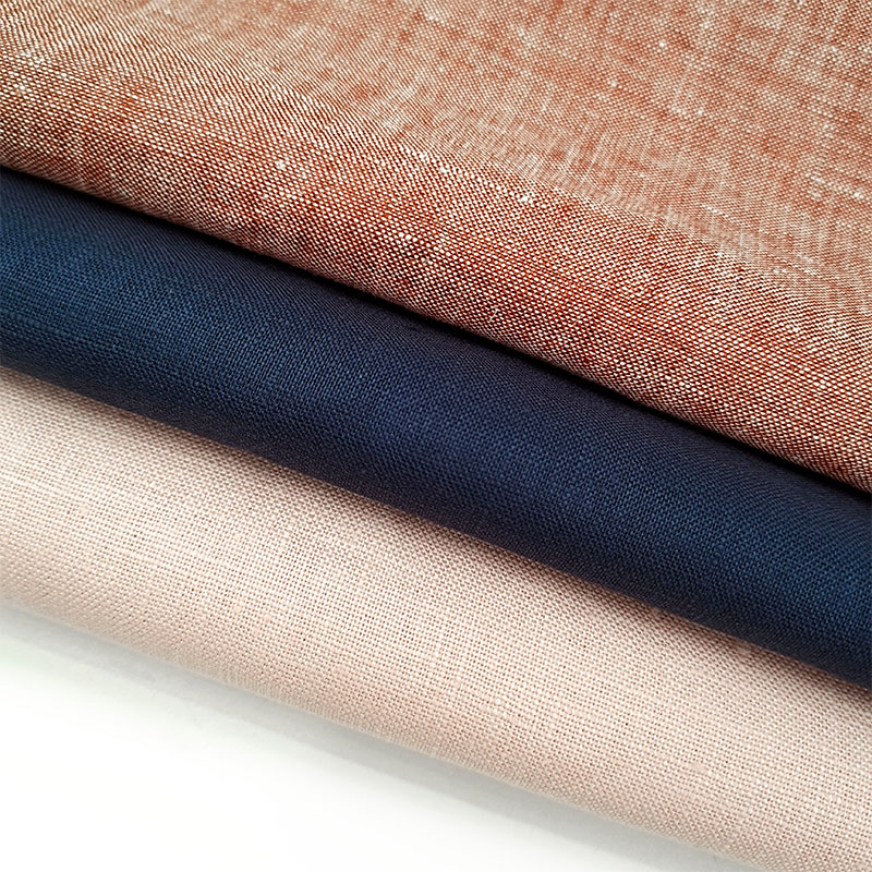 Wholesale Factory High Quality Plain Natural 100% Organic Linen Fabric for Clothing 100% Linen
