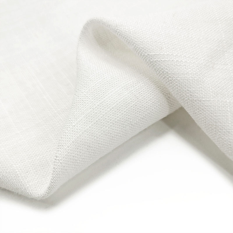 Wholesale Ready Stock Soft Quality Plain Dyed Slubbed French Organic Viscose Linen Rayon Blend Fabric for Clothing