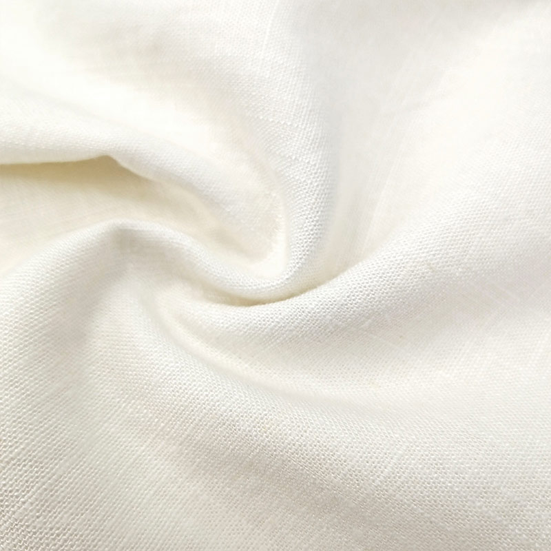 Wholesale Ready Stock Soft Quality Plain Dyed Slubbed French Organic Viscose Linen Rayon Blend Fabric for Clothing