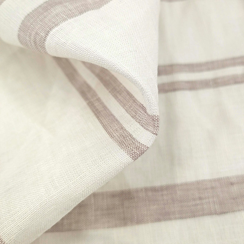 Sustainable 100% Linen Woven Fabric Solid Color Breathable Smooth for Shirt Making