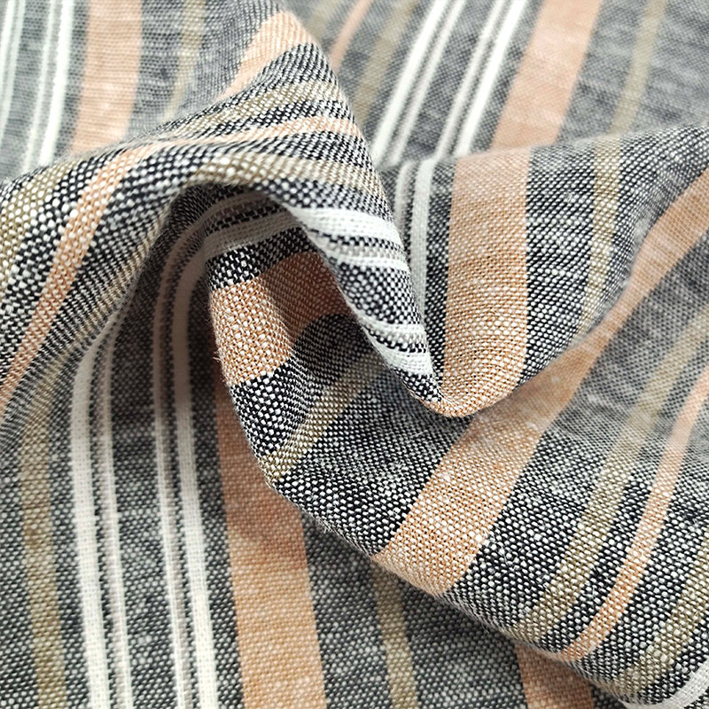 High Grade Soft Woven Dress Fabric Slub Linen Viscose Blend Fabric