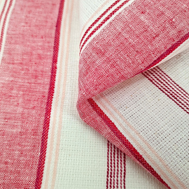 Wholesale Custom Desgin Yarn Dyed  Linen Cotton Fabric for Clothing