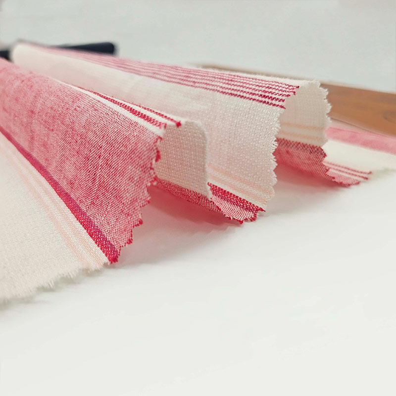 Wholesale Custom Desgin Yarn Dyed  Linen Cotton Fabric for Clothing