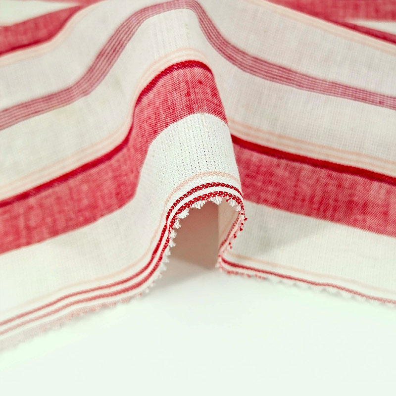 Wholesale Custom Desgin Yarn Dyed  Linen Cotton Fabric for Clothing