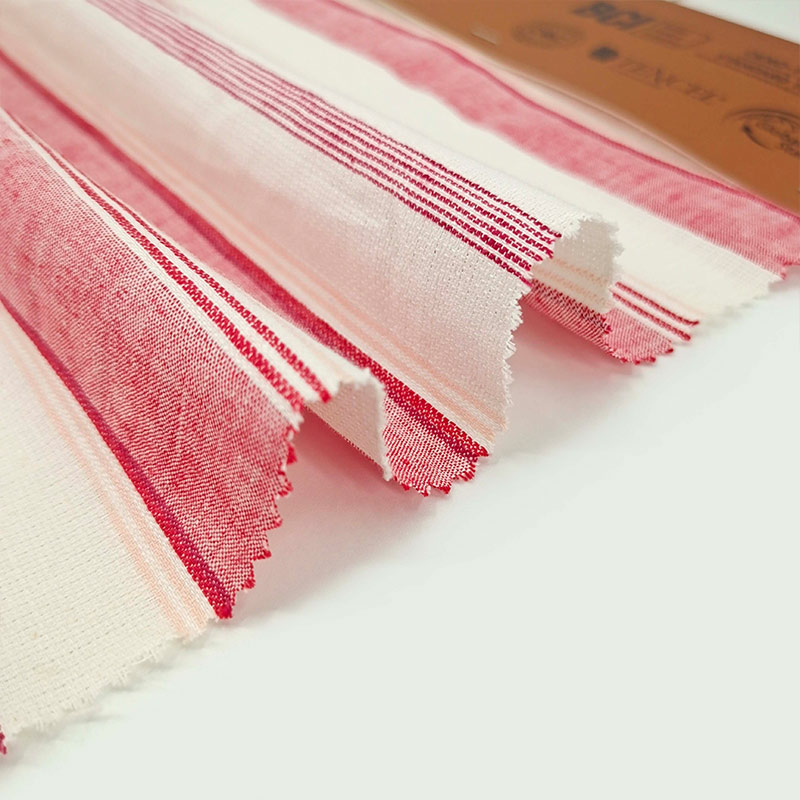 Wholesale Custom Desgin Yarn Dyed  Linen Cotton Fabric for Clothing