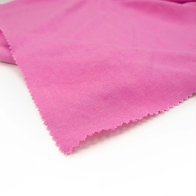 Wholesale Soft Quality Plain Dyed Slubbed French Organic Viscose Linen Rayon Blend Fabric for Clothing