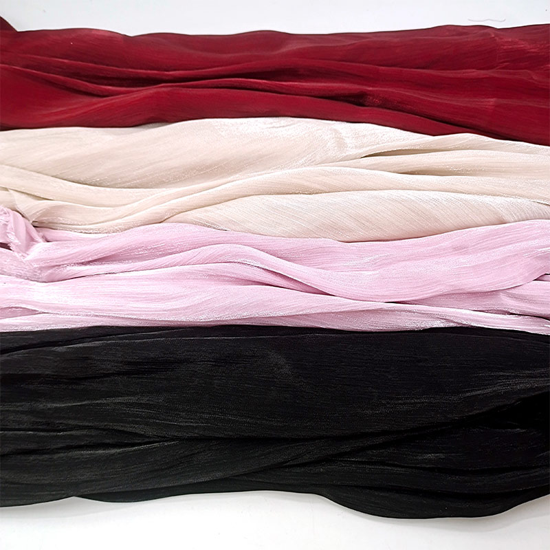 Wholesale New Design 100% Recycled Polyester Cut Flower Crepe Chiffon Jacquard Fabric for Skirt or Dress