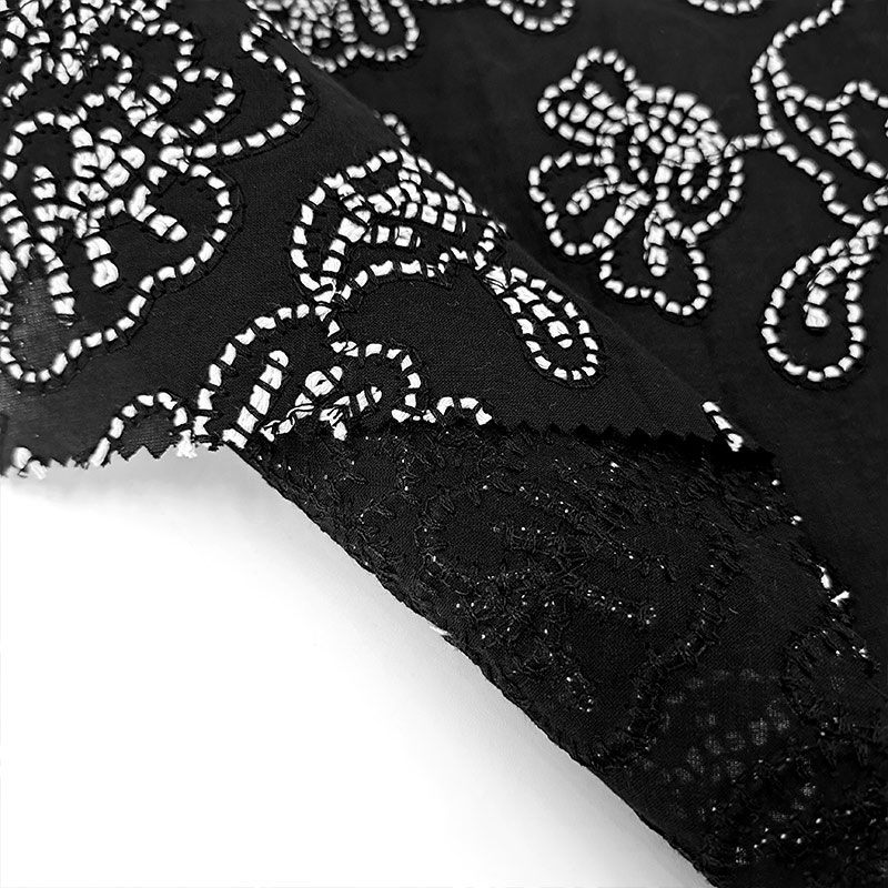 High Quality Lightweight Cotton Embroidered Fabric Woven for Home Textiles Wedding Apparel