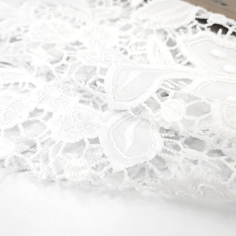 Embroider Polyester Lace Fabric Blouse Material Cloth Embroidered Fabric for Evening Dresses